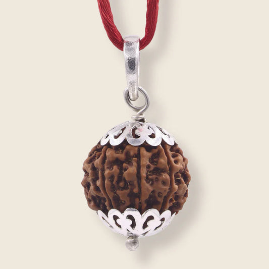 7 MUKHI NEPALI RUDRAKSHA WITH SILVER CAP